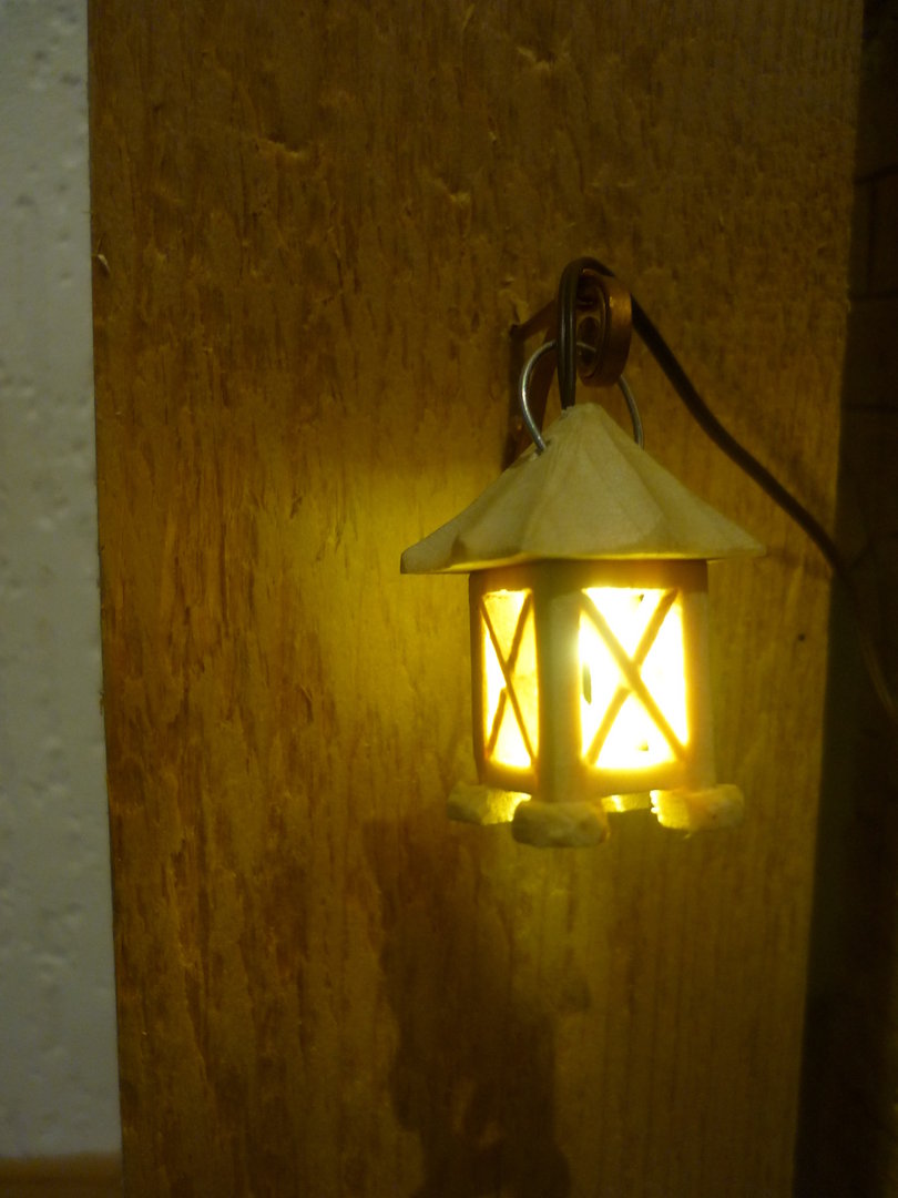 Holzlaternen LED Natur, Krippenbeleuchtung